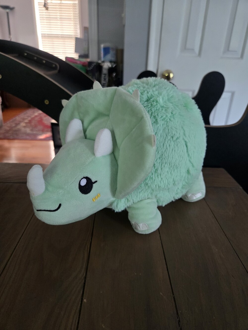 Mint Green Mini Squishable Triceratops Dinosaur Plush